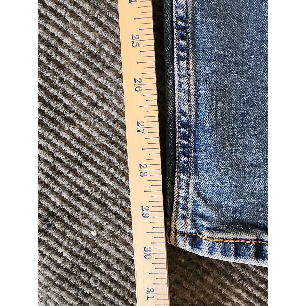 Levis 505  Mens 36x32 Blue Medium Wash Denim Jeans Regular Fit - Picture 7 of 10